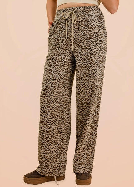 Do The Thang Leopard Linen Pant