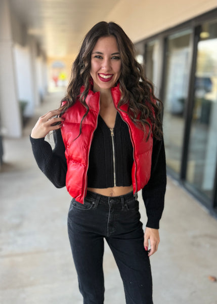 Connected Success Red Puffer Vest
