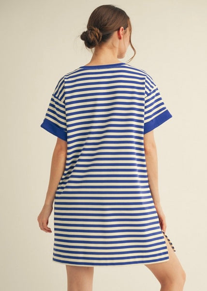 USA Striped T Shirt Dress