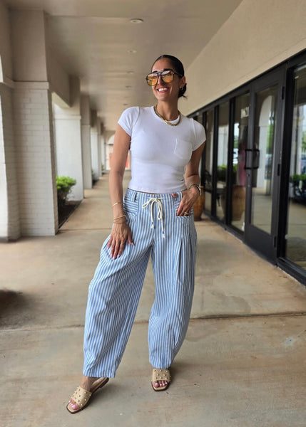 A Lesson Learned Blue Striped Pants