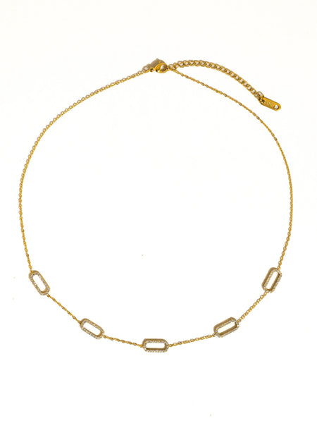 Burnisse 18K Gold Non-Tarnish Dainty Chain Necklace