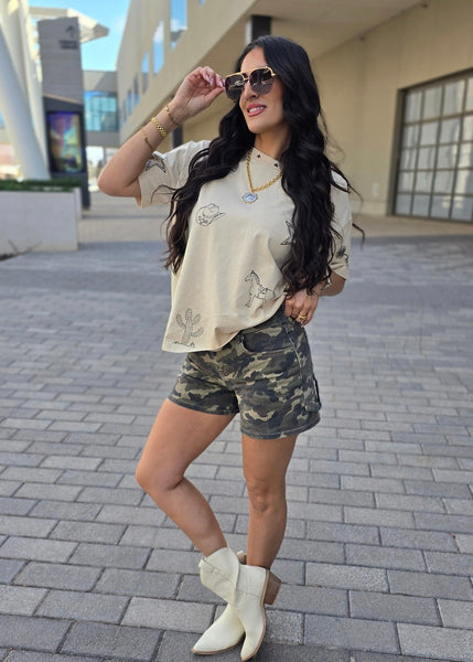 Never Blend In Camo Dad Shorts