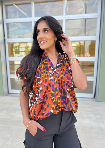 Into The Wild Multi Cheetah Print Blouse