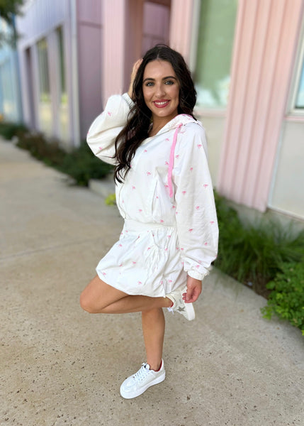 Bubbles And Bows Windbreaker & Bubble Hem Mini Skort