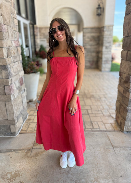 Powerful Love Red Maxi Dress