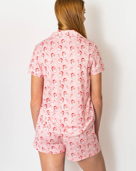 Candy Cane Pink Christmas 2 Pc Pajama Set