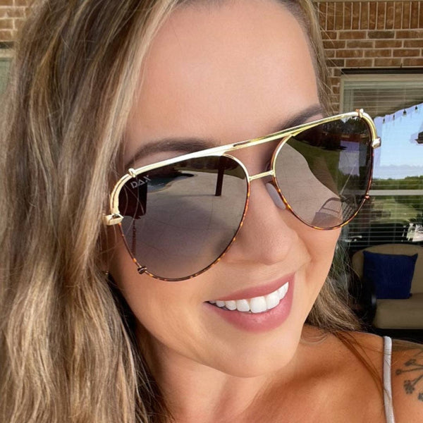 Shay Black Ombré Aviator Sunglasses