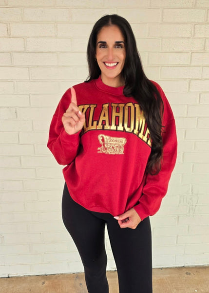 Oklahoma Sooners Crimson Stadium Sweatshirt