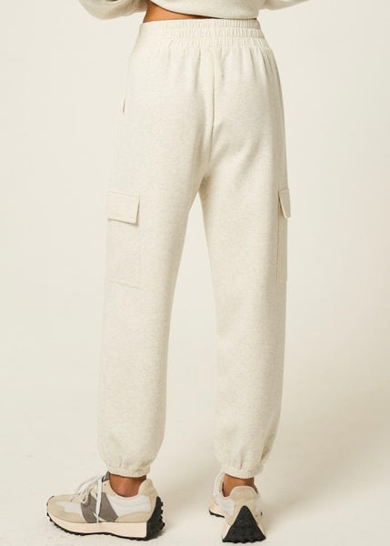 Not Now Heather Grey Cargo Joggers