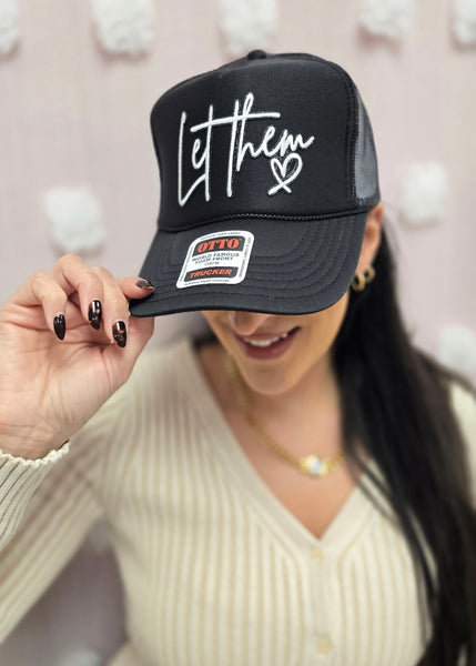 "Let Them" Black Trucker Hat