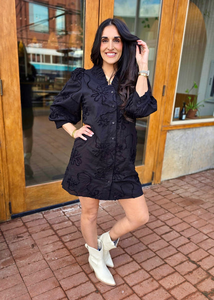 Easy Living Black Patterned Dress