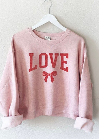 Love Bow Mid Graphic Sweatshirt