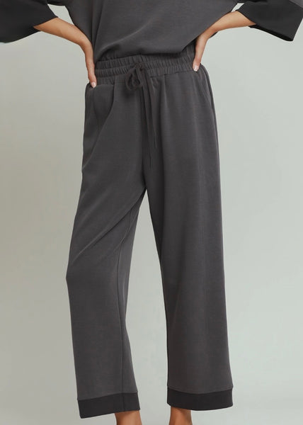 Places To Be Charcoal 2 Pc. Top & Pant Set