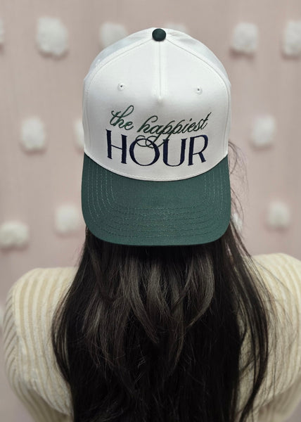 "The Happiest Hour" Canvas Trucker Hat