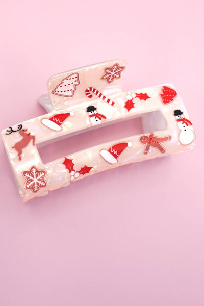CHRISTMAS TREE SANTA HOLIDAY HAIR CLAW | 40H947: A