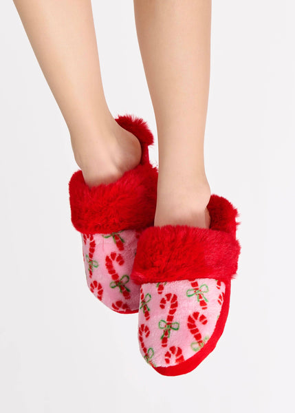 FELICITY CANDY CANE SLIPPERS