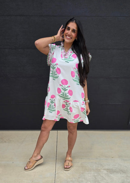 The Right Moment Pink Floral Dress