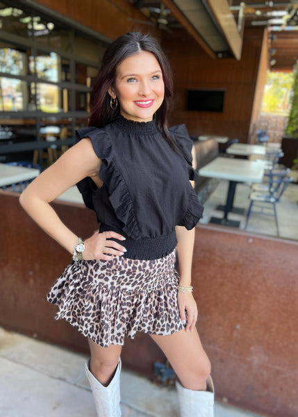 Bold In Our Leopard Balloon Mini Skort