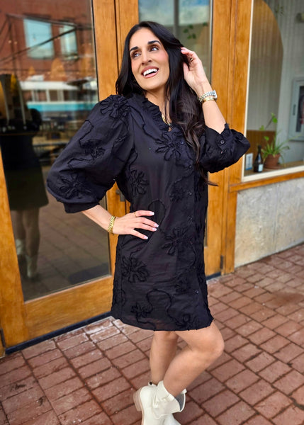 Easy Living Black Patterned Dress