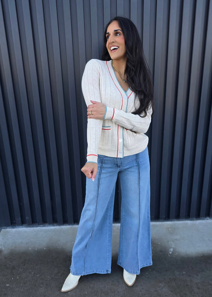 City Beat Ribbed Knit Cardigan