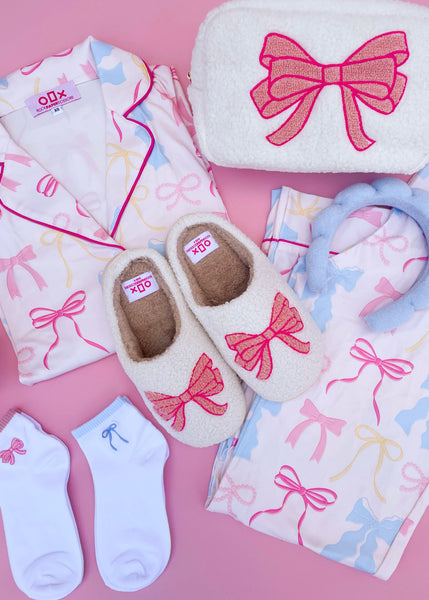 Pink Pastel Bows Loungewear Pj Set