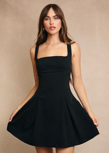 Girl Time Black Back Bow Tie Dress