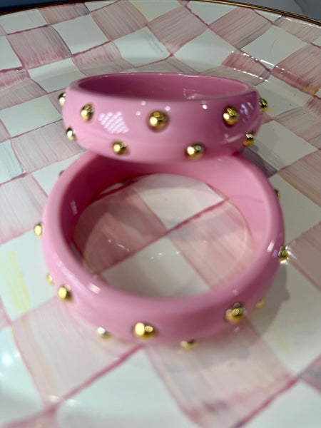 Pink & Gold Bangle Bracelet