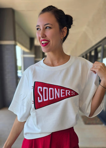 Sooners Chenille Penant Tee