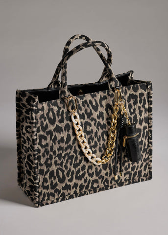 Leo Leopard Tote Purse