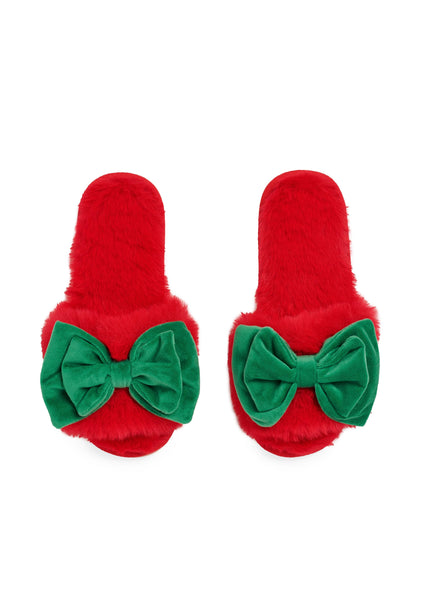 Noelle Slippers - Red/Green