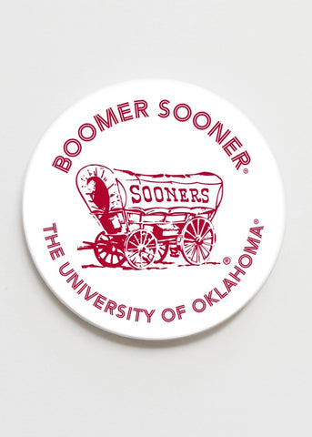 University of Oklahoma OU Schooner White Button