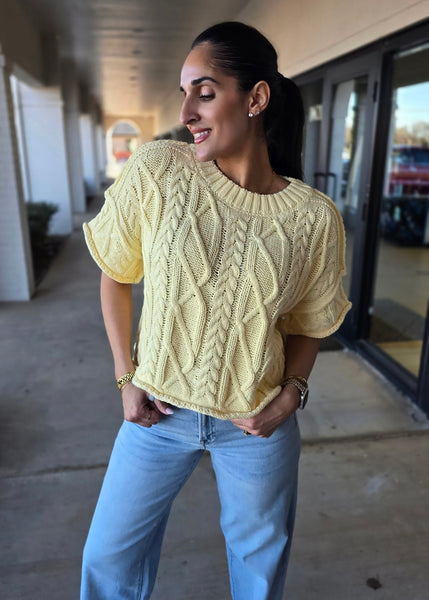 Let There Be Sunshine Yellow Sweater Top
