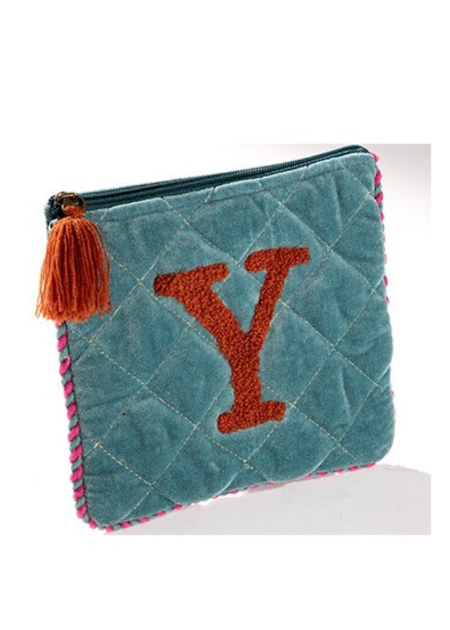 Initial Velveteen Pouch - Y