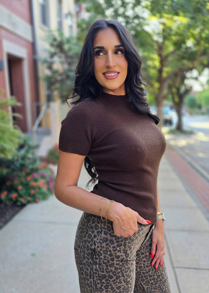 Every Day Is New Brown Sweater Top