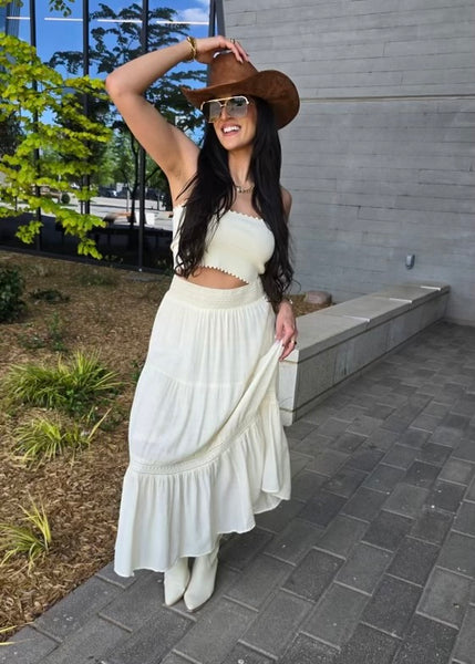 Sand Dune Cream Maxi Skirt