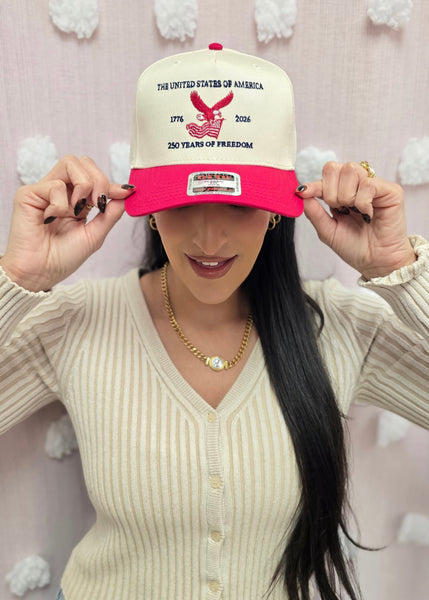 The USA Freedom Canvas Trucker Hat - Red