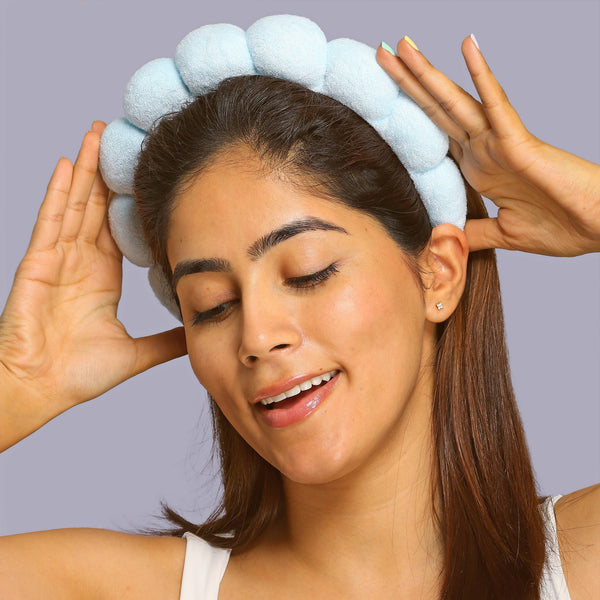 Bubble Skincare Headband For all Hair Types - Blue
