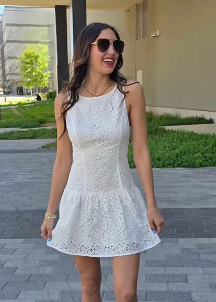 It's Forever White Lace Mini Dress