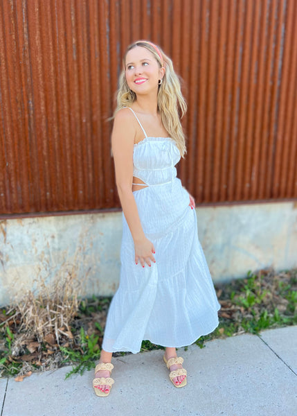 From Now Til Forever White Ruffle Tiered Maxi Dress