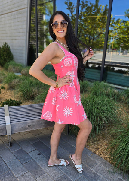 Fun In The Sun Embroidered Mini Dress