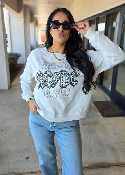 Recycled Karma: ACDC Leopard Sweatshirt