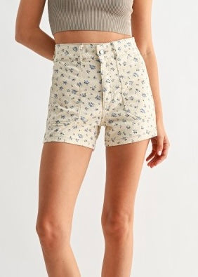 Whats Next Floral Print Cargo Short