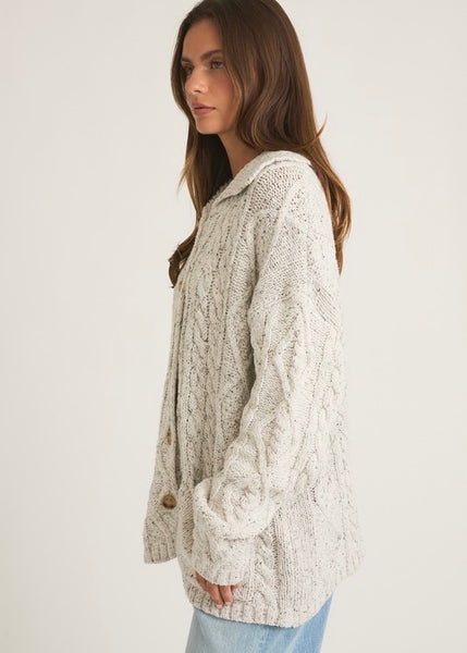 Check Your List Heather Grey Oversized Cardigan