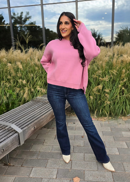 Just My Type Lilac Crew Neck Sweater