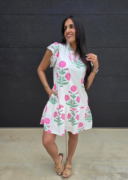 The Right Moment Pink Floral Dress