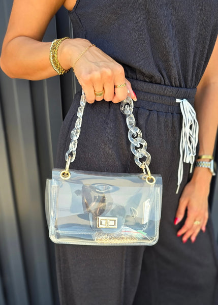 Cheering Section Clear Clutch Bag