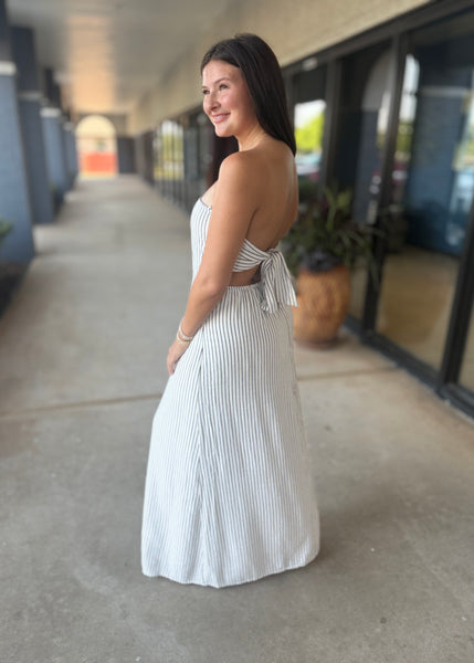 Sunset Serenade Back Tie Maxi Dress