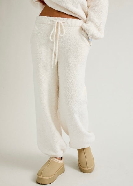 Casual Intentions Cream Cozy Jogger Pants