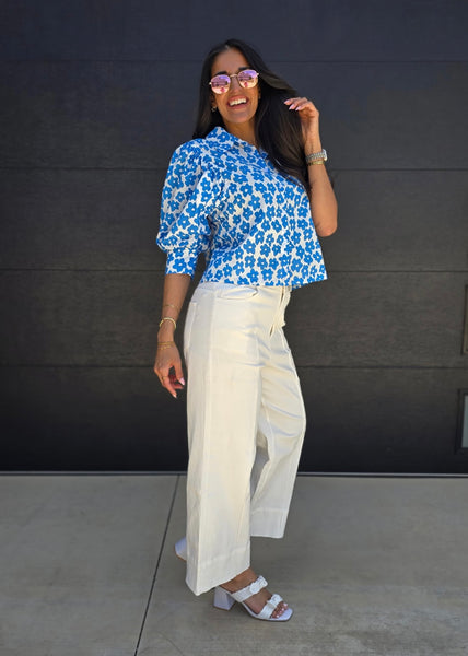 Summer Evenings Off White Wide Leg Denim