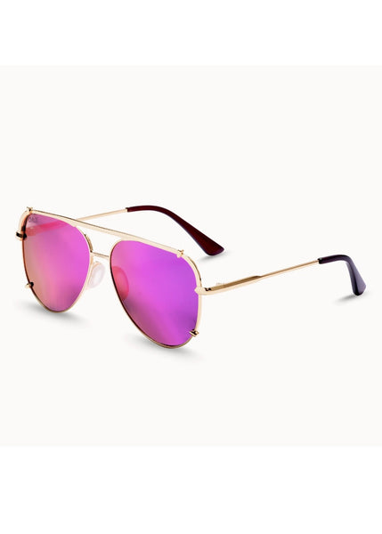 Shay Gold/Pink Lens Aviator Sunnies